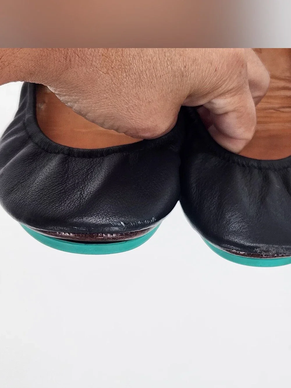 Tieks Black Leather Slip-on Ballet Flats Sz 7